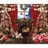 10x8ft Christmas Window Wonderland Large Backdrop Photography Snowy Winter Fireplace