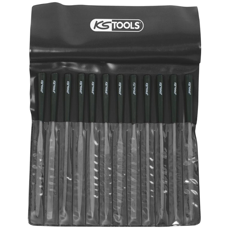 KS Tools 140.3050 Needle files set, 12 pcs, 145mm