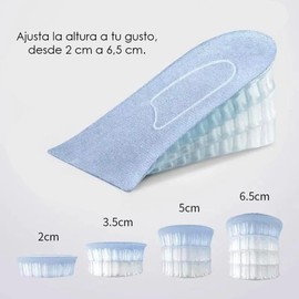 Schuherhöhungen für Herren oder Damen, Einlegesohlen, Absatzhöhe aus Silikon, unsichtbar, Schichten bis zu 6,5 cm, Einlegesohle, Erhöhung der Höhe, Erhöhung der Höhe, Erhöhung der Höhe und Erhöhung