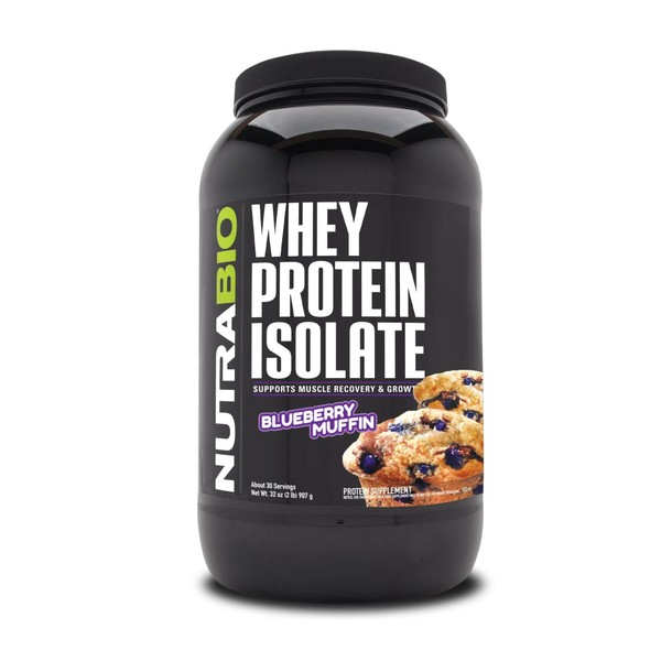 NutraBio 100% Whey Protein Isolate Protein Powder – 25g Protein