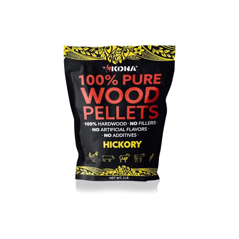 Kona Hickory Indoor Smoker Pellets - 2 lb Resealable Bag