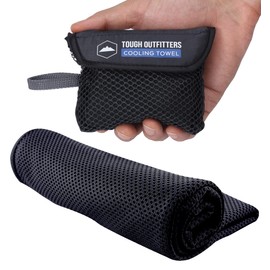Tough Outdoors Cooling Towel - Cooling Towels for Neck & Face - Ice Wrap & Sweat Rag for Camping Gym Yoga & Sports - Workout Towel for Gym Sweat - Cool Towels for Extreme Heat