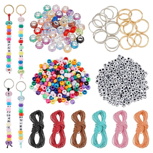DICOSMETIC DIY Key Chain Craft Sets Including 550 Pieces Acrylic