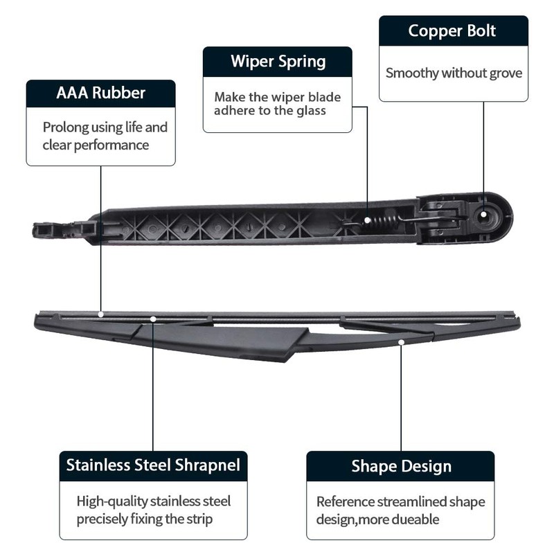 Rear Wiper Arm Blade, for Kia Sedona 2006-2014 - MIKKUPPA