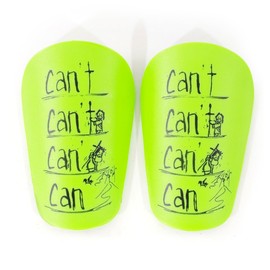 Zinueen Small Shin Pads for Football - Pack of 2 Mini Shin Pads, Protective Equipment for Men, Women, Children & Girls (Green, 8 x 5 cm)