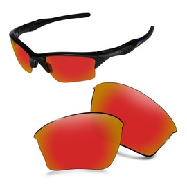 AOZAN ANSI Z87.1 Replacement Lenses Compatible with Oakley Half Jacket 2.0 XL OO9153 Sunglasses Size One Size Electric Purple Polarised, Electric Crimson Polarised