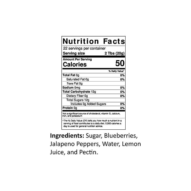 Amish Jam - Two 18 Oz Jars (Blueberry Jalapeno)