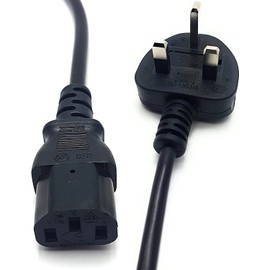 Netagon IEC Mains Power Lead Cord to 3 Pin UK Plug 5A C13 Cable | For use with Projectors, PC, Monitor, Computers, Amplifiers, DJ Equipment | Available in 0.5m, 1m, 1.5m & 2m (1m Long)