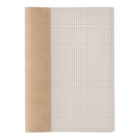 NOLTY 4508 Nolty Notebook Cover, Ecrisselect B6, Mocha x Check, Efficiency Notebook