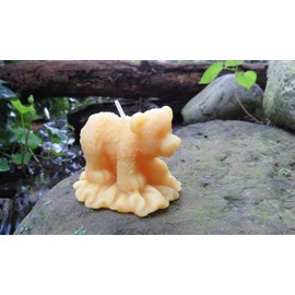 Baby Bear Standing Cub Beeswax Candle / 100% Natural/Gift/Birthday/Bees Wax/Candles/Animal/Nature
