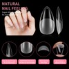 Venares Short Almond Nail Tips, Pack of 120 Full Cover