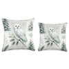 Elegant Winter Owl - Snowy Owl with Pine Trees Throw