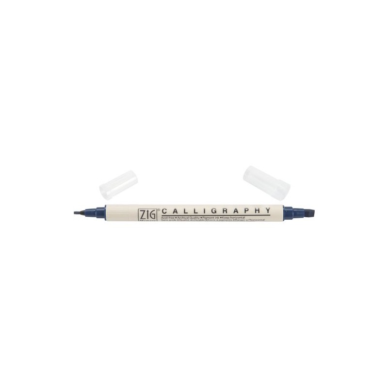 Zig Memory System Calligraphy Dual Tip Marker, Navy (MS3400-035)