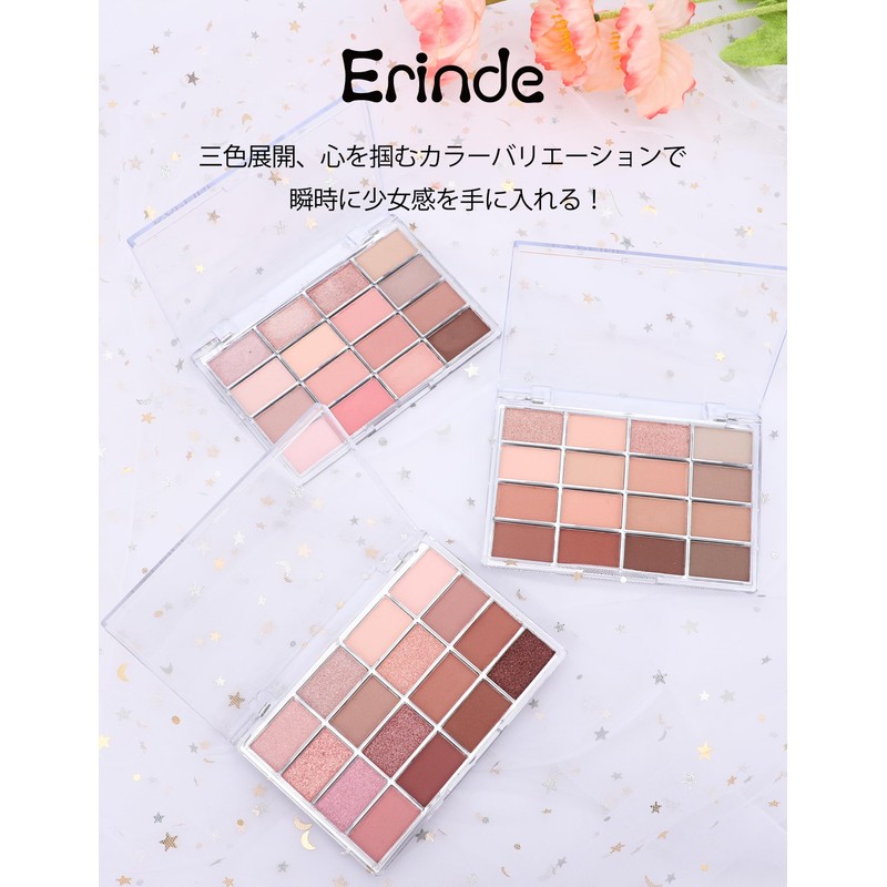 Erinde Eyeshadow, Eyeshadow Palette, 02# Summer Clear Pink Taste, High