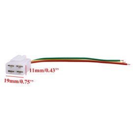 PRO BAT 4 Pin Voltage Regulator Rectifier Half Wave Unit with 4 Wires Cable Connector 12v for GY6 4 Stroke Scooter ATV Quad TAOTAO Moped