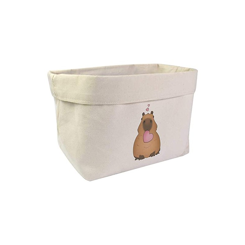 Large 'Sweetheart Capybara' Canvas Organiser/Storage Bag (OR00024736)
