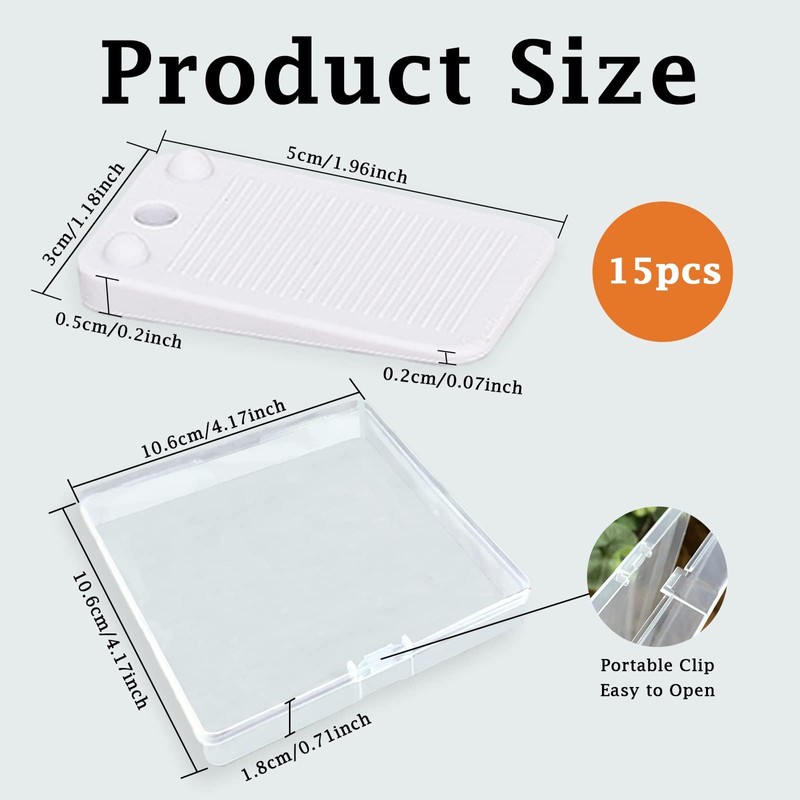 LELE LIFE 15 Pack Flexible Rubber Level Wedges for Home