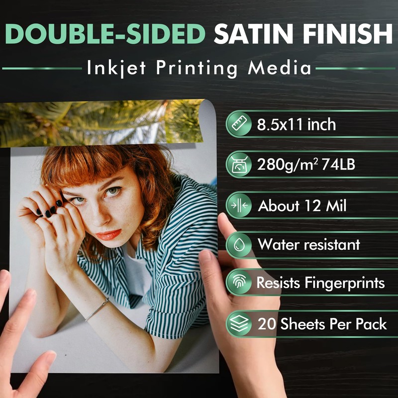 A-SUB Premium Double Sided Photo Paper Satin 8.5 x 11