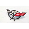 AUTO 2PCS Black Front Rear 50Th Anniversary Cross Flags Emblems