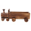 Wooden Flower Pot Cartoon Train Shape Good Ventilation Succulent Flower