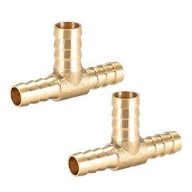 sourcing map Pack of 2 10 x 12 x 10 mm Hose ID Reducer Barb Y 3-Way T-Connector Adapter