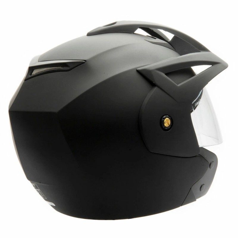 MMG Motorcycle Scooter Open Face Helmet Crux Flip Up Visor