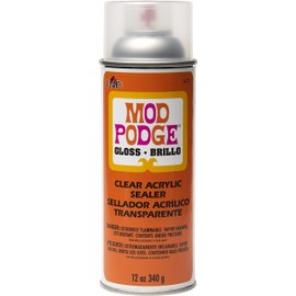 Mod Podge Mod Podge Spray Acrylic Sealer that is Specifically Formulated to Seal Craft Projects, Dries Crystal Clear is Non-Yellowing No-Run and Quick Drying, 12 ounce, Gloss