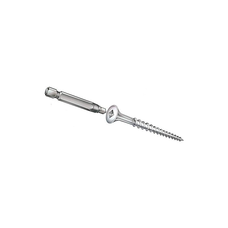 Square Drive Bits - 6” Long Impact Driver Bit Set
