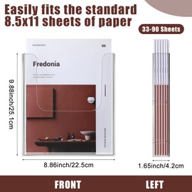 Wesiti Acrylic Brochure Holder 8.5 x 11 Inches Wall Mount Flyer Holder Plastic Slat Wall Display Single Pocket Box for Magazines Poster Papers Files Menu Pamphlet Literature Documents (6)