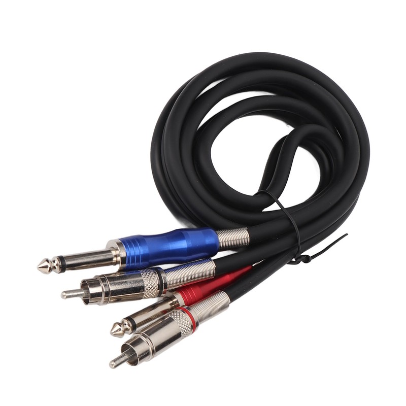 Dual 1/4 Inch TS to Dual RCA Stereo Sound Cable