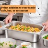 CTJ 6 Pack NSF Stainless Steel Food Pans 1/3 Size