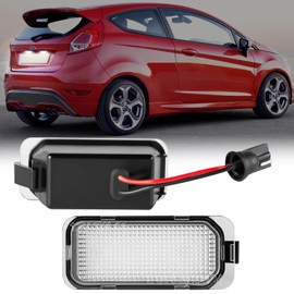POPMOTORZ LED Number Plate Light, 2 Pieces Number Plate Light 2835 SMD with CanBus Error Free for Ford Fiesta JA8 Focus DA3 5D Focus DYB S-MAX C-MAX Grand C-max Mondeo Kuga Galaxy