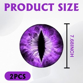 GutGiel 2PCS Beast Eyes Headlight Decals for Jeep, 3D Cool Beast Eyes Light Decoration Stickers, Waterproof Car Body Window Bumper Round Decal Compatible with Car Truck Jeep Wrangler（Purple）