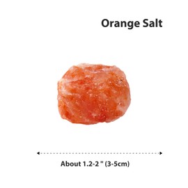 Apengshi Natural Raw Orange Salt Crystal 2PCS Healing Rough Orange Salt Crystal for Meditation Chakra Balance Tumbling Polishing Fountain Garden Decor