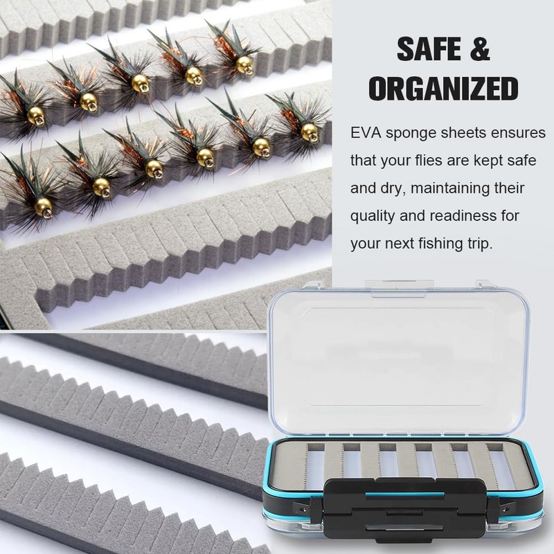 Fly Box for Fly Fishing Waterproof Double Clear Fly Fishing