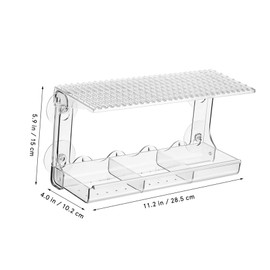 Hohopeti Bird Feeder Suction Cup Sturdy Outdoor Window Bird Feeder Clear Design Hold Easy to Clean Capacity for Balcony Garden Use