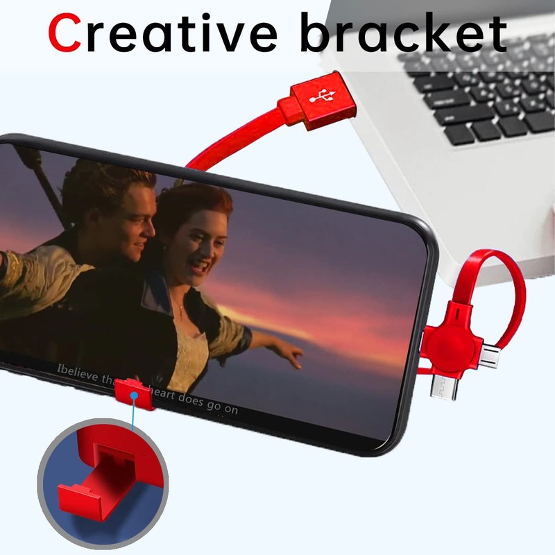 Gartmost 2 Pcs 3 in 1 USB Fast Charging Cable,