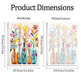 JATOK Paint by Numbers Kits for Adults, Painting Kits for Beginners On Clear Colored Canvas, Easy DIY Acrylic Pigment Drawing Paintwork for Home Wall Decor, Flower 30x40CM/12x16in (with Frame