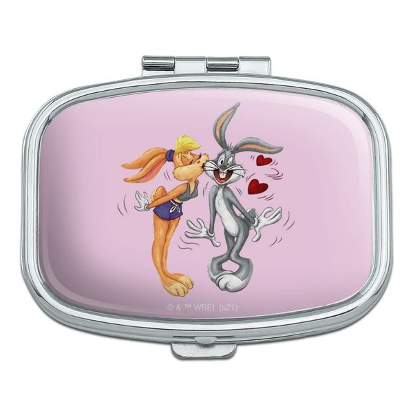 Looney Tunes Bugs and Lola Kiss Rectangle Pill Case Trinket Gift Box