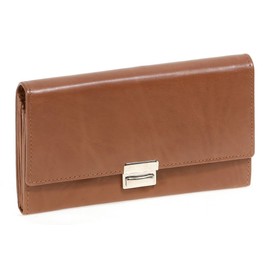 LEAS Waiter, taxi driver and trucker wallet, real leather, cognac/beige, special edition, Cognac Beige, waiter's wallet