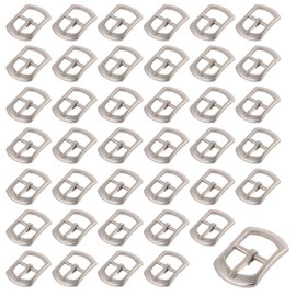 Kaimeilai Pack of 40 Roller Buckle, Belt Buckle Pin Buckle Closure, Shuny Buckles for Men and Women, Decoration Results for Bags, Leather Belt, Shoe (15 x 10 mm, Silver), silver