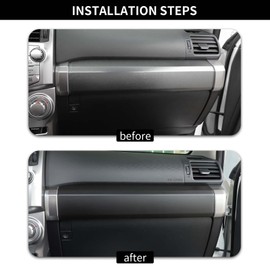 Hoolcar Co-Pilot Passenger Panel Trim Interior Passenger Dash Trim Cover Compatible with Toyota 4runner 2010-2023, Matte Black