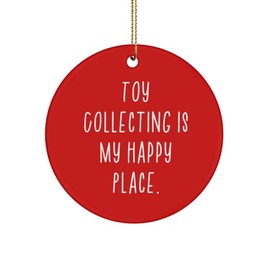 Nice Toy Collecting Gifts, Toy Collecting is My Happy Place., Toy Collecting Circle Ornament from