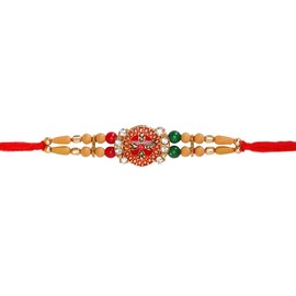 AYUSHNAIK Set of 1 Premium Colorful Designer Rakhi Thread, Rakhi for Brother, Raksha Bandha Gift for Your Brother, Rakhi Bracelet for Loving Sibling, Father, Bhabhi, Bhaiya