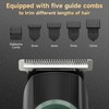 5-in-1 Beard Trimmer for Men, Hair Clippers Grooming Kit, Cyan