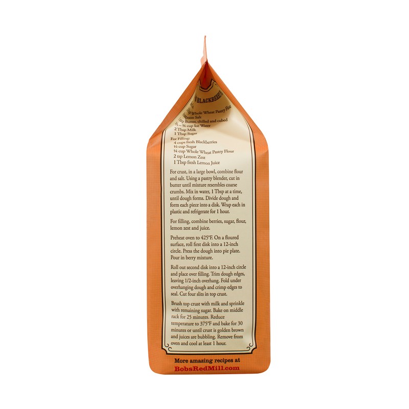 Bob's Red Mill, Organic Pastry Flour, Whole Wheat, 5 lb