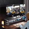 GECKOSTROLL 2-Tier Metal Computer monitor stand Laptop Desk Shelf &