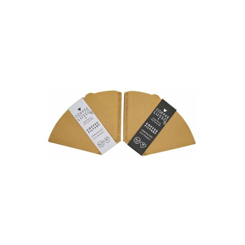 Size 4/No.4/1x4 Coffee Filter Papers by COFFEE LUSSO, Cone Shaped,