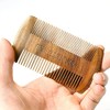 Peine Madera Barba Estuche Dientes Finos Doble Acción Kit Cuidado