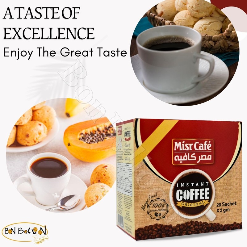 Misr Cafe Instant Coffee Original Fresh Premium Ground Oriental Egyptian
